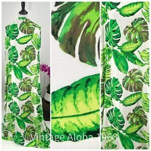 White /Green Monstera Tropical SARONG Pareo Lavalava Beach Skirt Summer Scarf